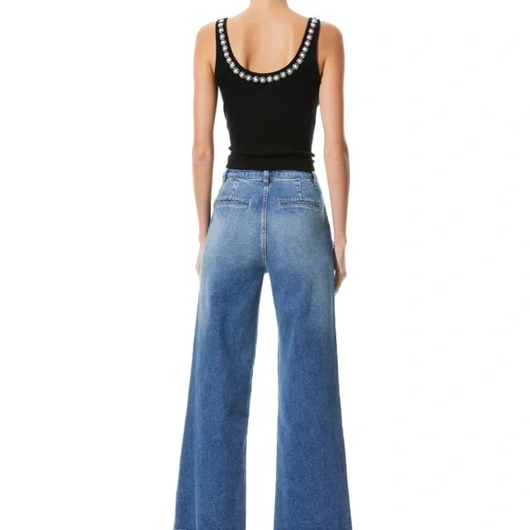 Alice + Olivia KORI EMBELLISHED RIBBED TANK - Picture 2 of 7